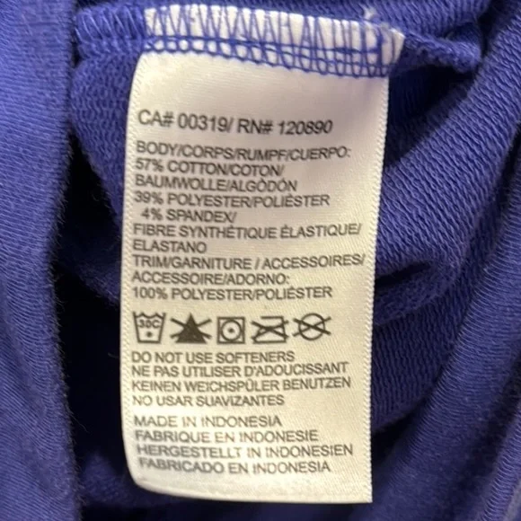 Women’s Wilson Size Large Hoodie Purple with White Accents - Picture 3 of 5